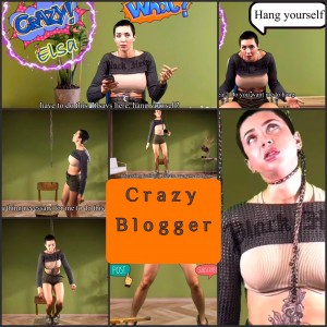 Crazy blogger - Blogger Elsa is crazy. She is popular for doing what her subscribers ask and filming it on video. This time she will have to perform a strange and terrible action - she will need to hang herself. Subscribe and like!